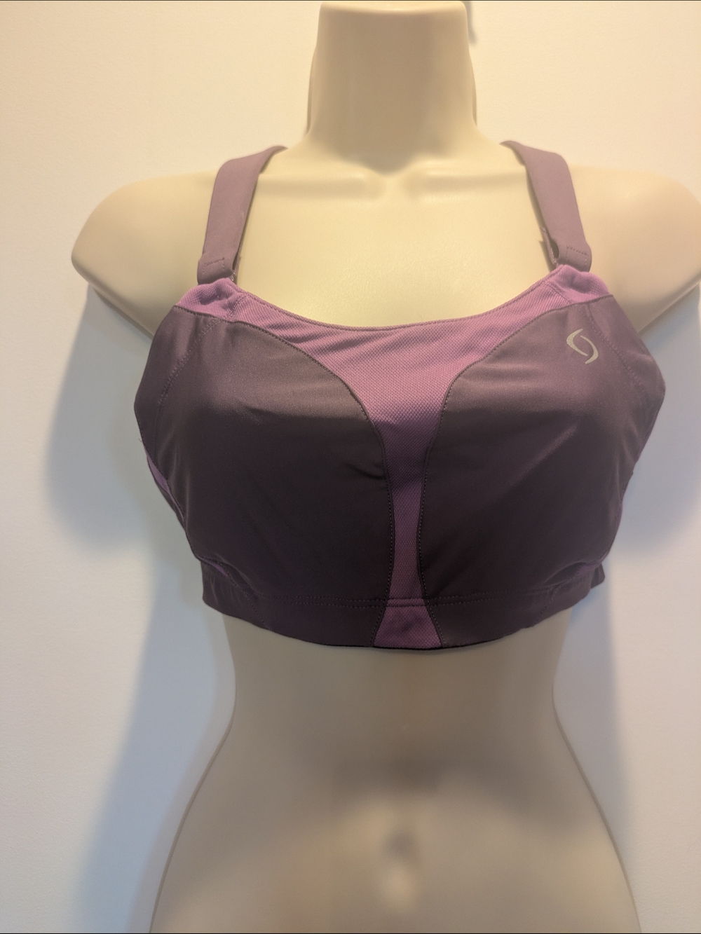 Moving Comfort Two-Tone Purple High-Support Sports Bra Size 34C
